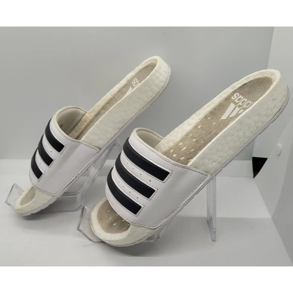 Adidas Adilette Slides Womens SZ 6 Sandals Stripes Sport